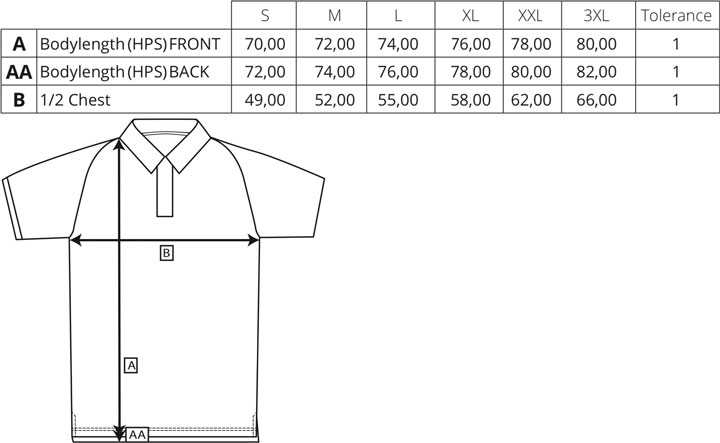 my mate - Herren Polo Shirt | miners mate - Größentabelle