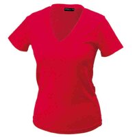 Tailliertes Damen T-Shirt mit V-Ausschnitt | James & Nicholson