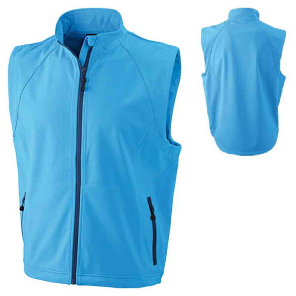 Herren Softshellweste | James & Nicholson azur S