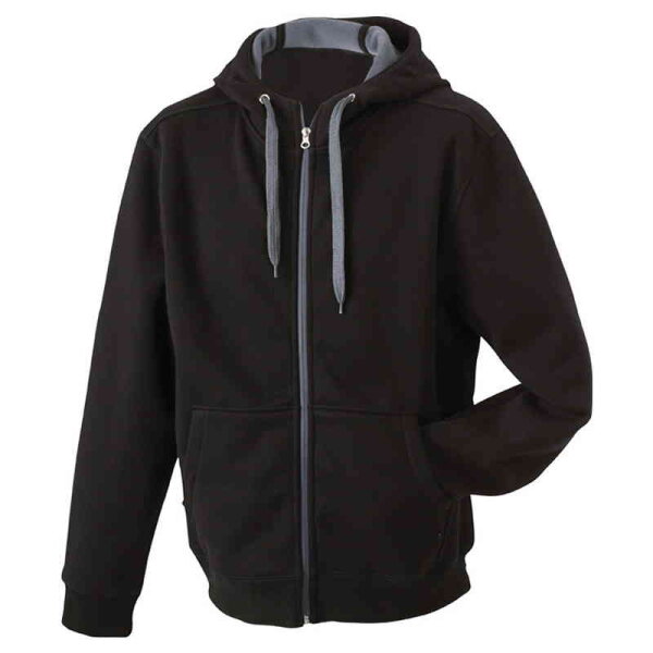 Sportiver Herren Hoodie | James & Nicholson schwarz/carbon-L
