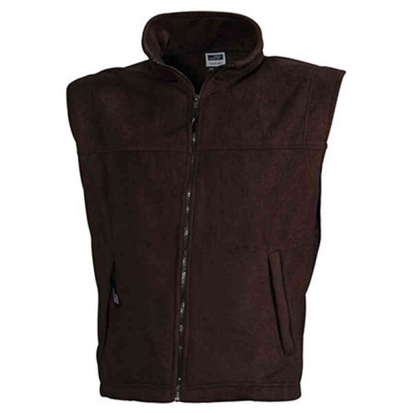 Herren Fleeceweste | James & Nicholson braun L