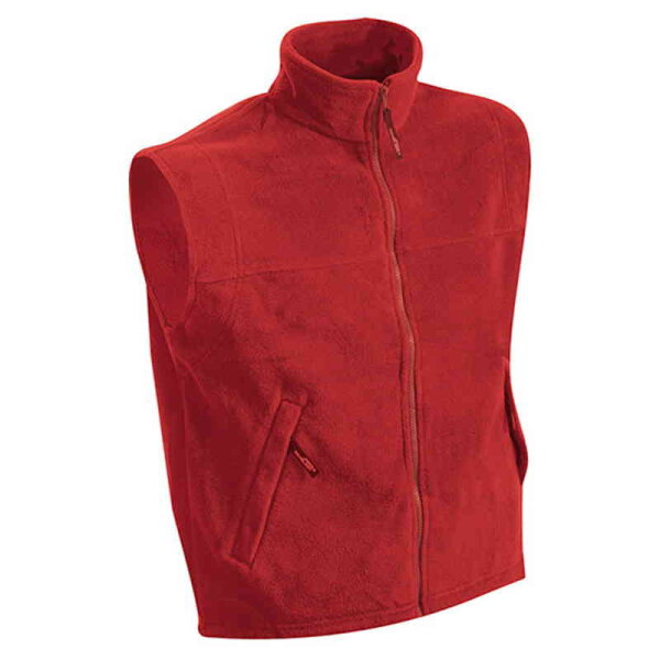 Herren Fleeceweste | James & Nicholson rot 3XL