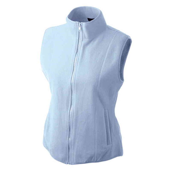Leichte Damen Fleeceweste | James & Nicholson hellblau-XL