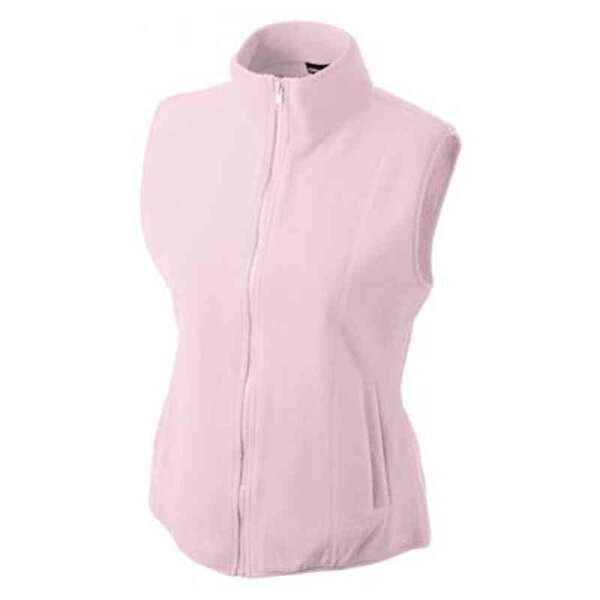 Leichte Damen Fleeceweste | James & Nicholson light-pink-L