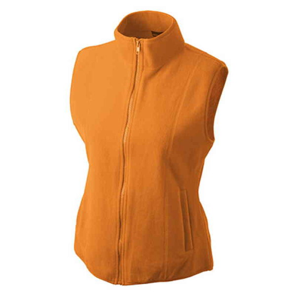 Leichte Damen Fleeceweste | James & Nicholson orange-XXL