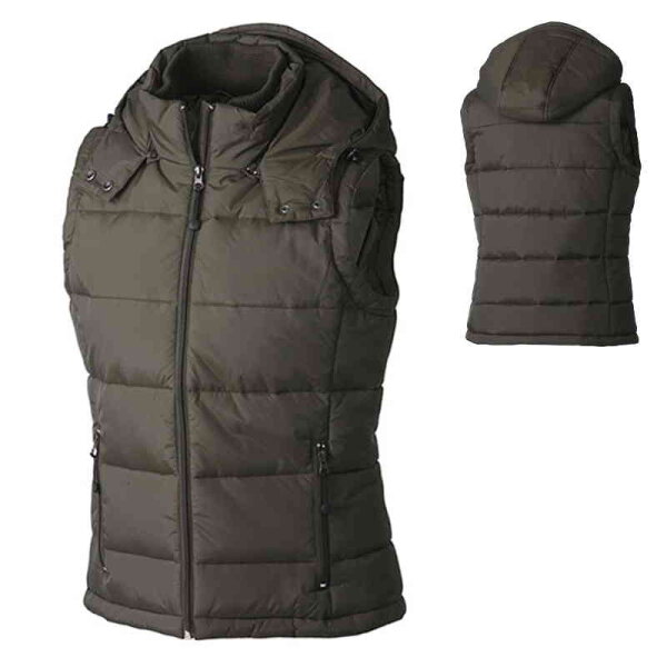Damen Steppweste | James & Nicholson mud-XXL