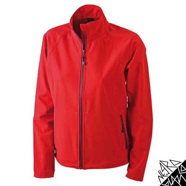 Damen Softshell Jacke | James & Nicholson rot-L