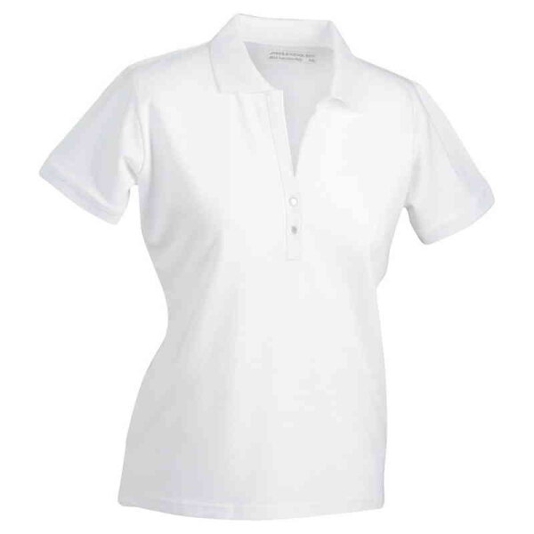 Elastic Poloshirt | James & Nicholson weiß S