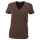 Tailliertes Damen T-Shirt mit V-Ausschnitt | James & Nicholson braun XL