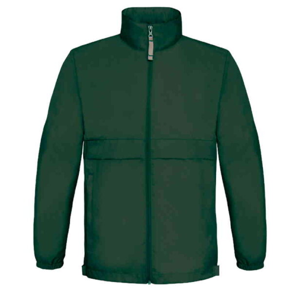 Kinder Regenjacke | B&C dunkelgrün 12-14 (152/164)