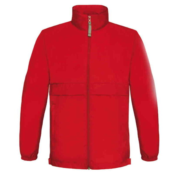 Kinder Regenjacke | B&C rot 12-14 (152/164)
