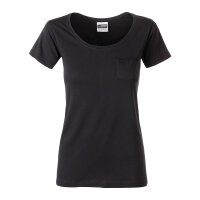 Damen Bio T-Shirt mit Brusttasche | James & Nicholson