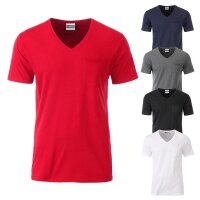 Herren Bio T-Shirt mit Brusttasche | James & Nicholson