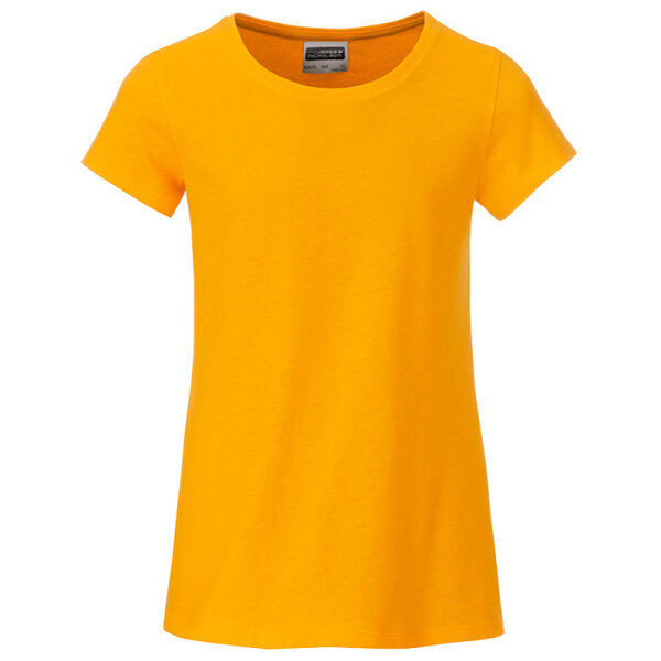 Kinder T-Shirt für Mädchen | James & Nicholson gold-yellow-98/104 (XS)