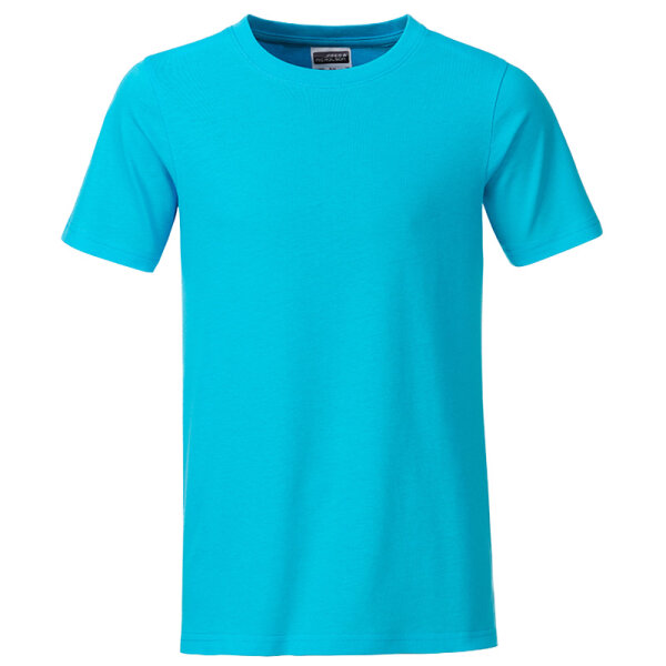 Kinder T-Shirt für Jungen | James & Nicholson turquoise-158/164 (XXL)