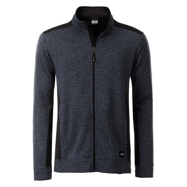 Pflegeleichte Herren Strickfleece Jacke | James & Nicholson