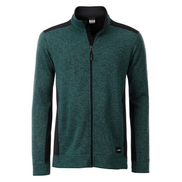 Pflegeleichte Herren Strickfleece Jacke | James & Nicholson