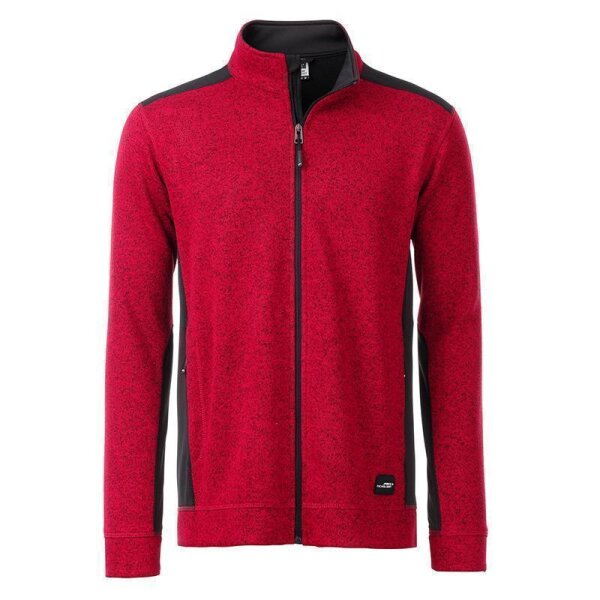 Pflegeleichte Herren Strickfleece Jacke | James & Nicholson
