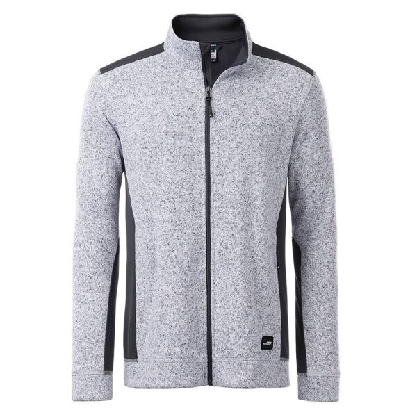 Pflegeleichte Herren Strickfleece Jacke | James & Nicholson