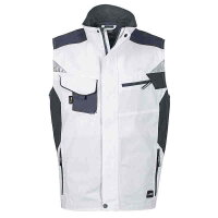Workwear Weste - STRONG - (white/carbon) | James & Nicholson