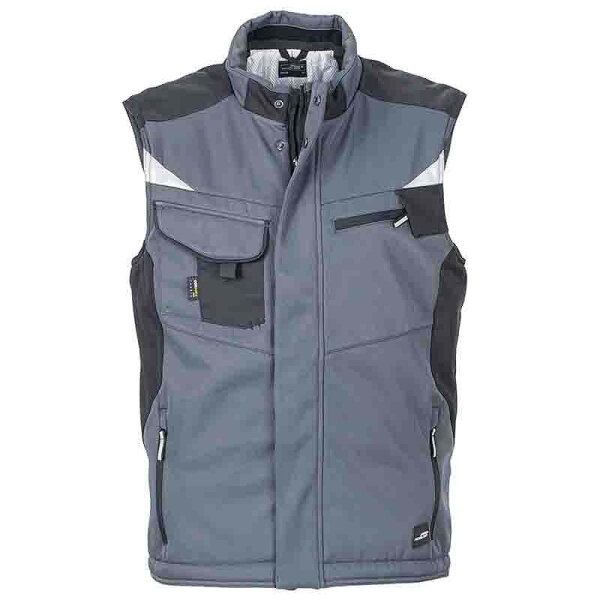 Workwear Winter Softshell Weste - STRONG - (carbon/black)