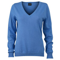 Damen V-Ausschnitt Pullover | James & Nicholson